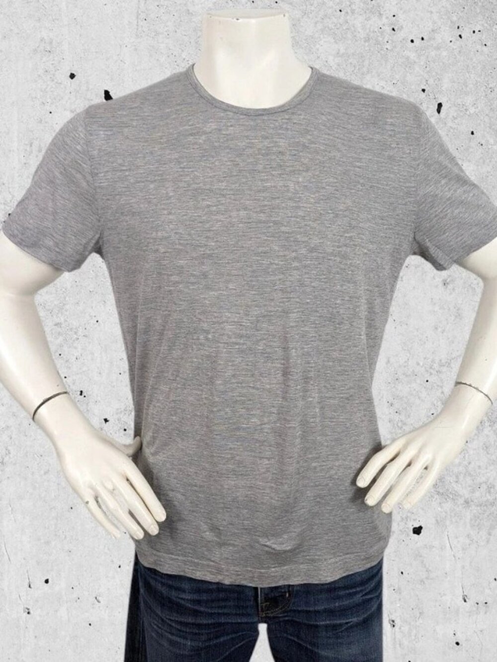Proper Cloth T Shirt Size Large Merino Wool Blend Gray Grey
